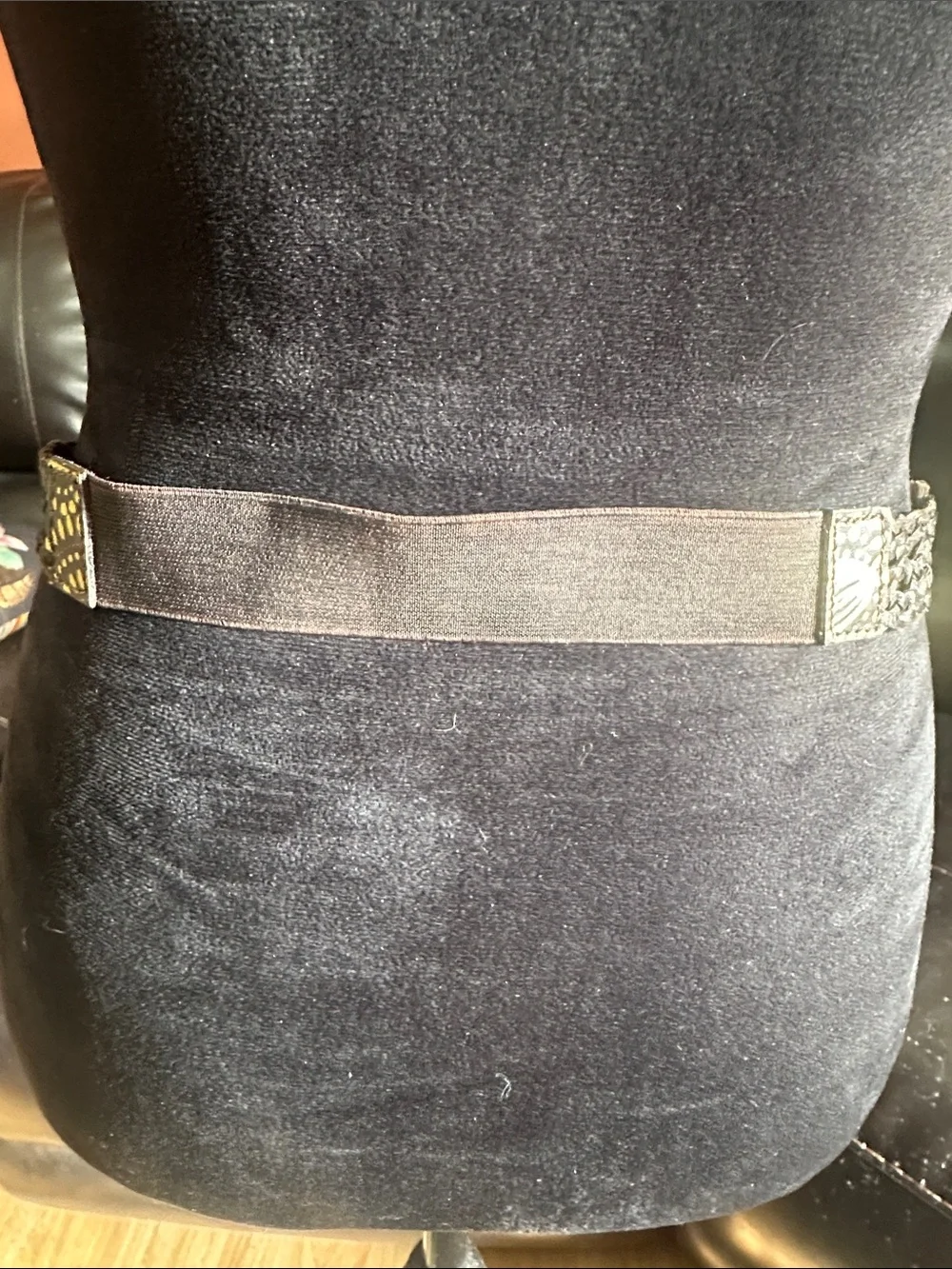 Handcrafted Orange Beaded Leather Waist Belt